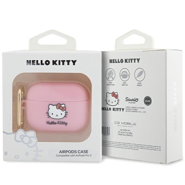 Калъф Hello Kitty 3D Kitty Head за Apple AirPods Pro 2, Розов