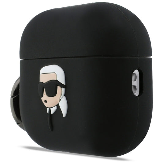 Karl Lagerfeld 3D Karl's Head Case for Apple Airpods Pro 3, Black