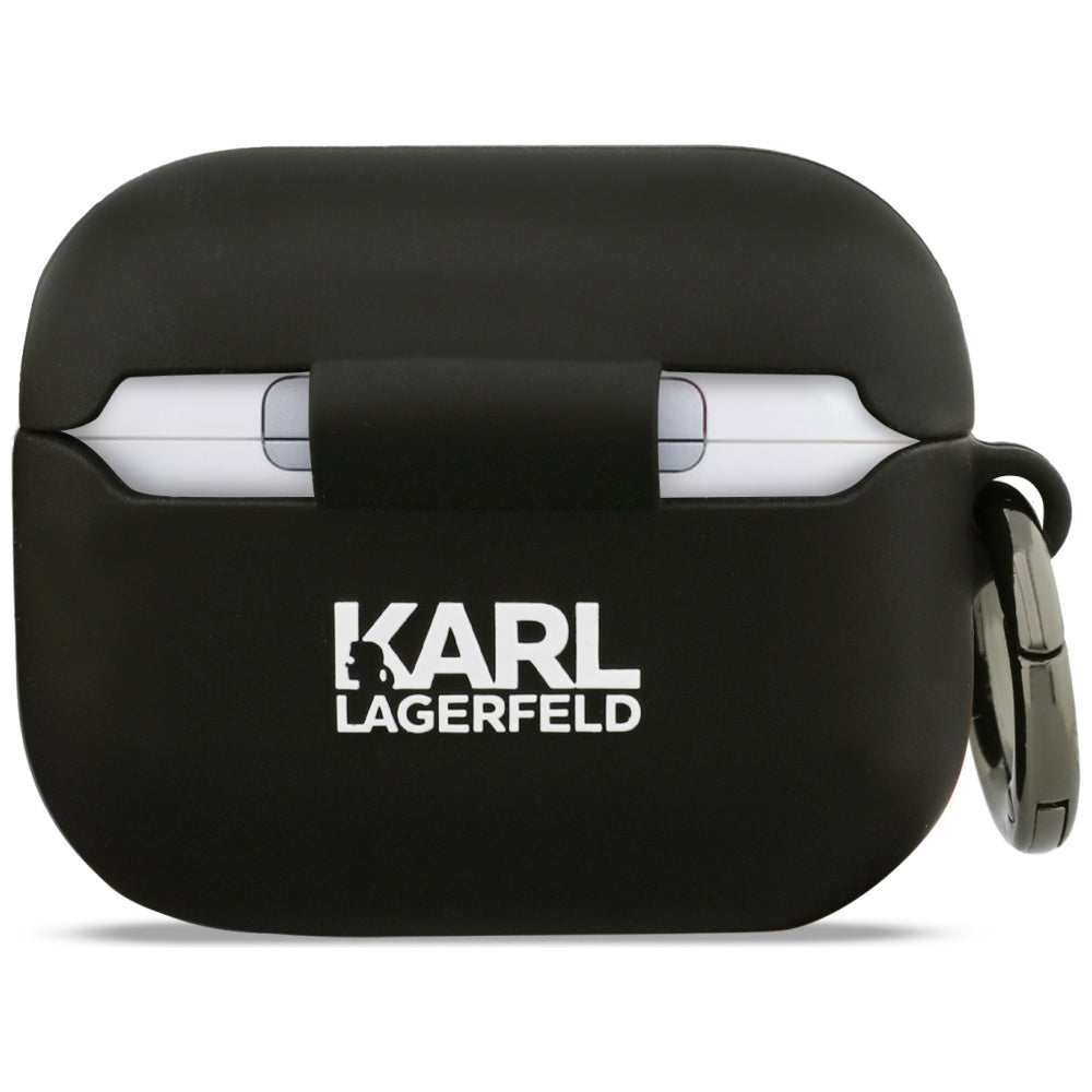 Калъф Karl Lagerfeld 3D Karl's Head за Apple Airpods Pro 3, Черен