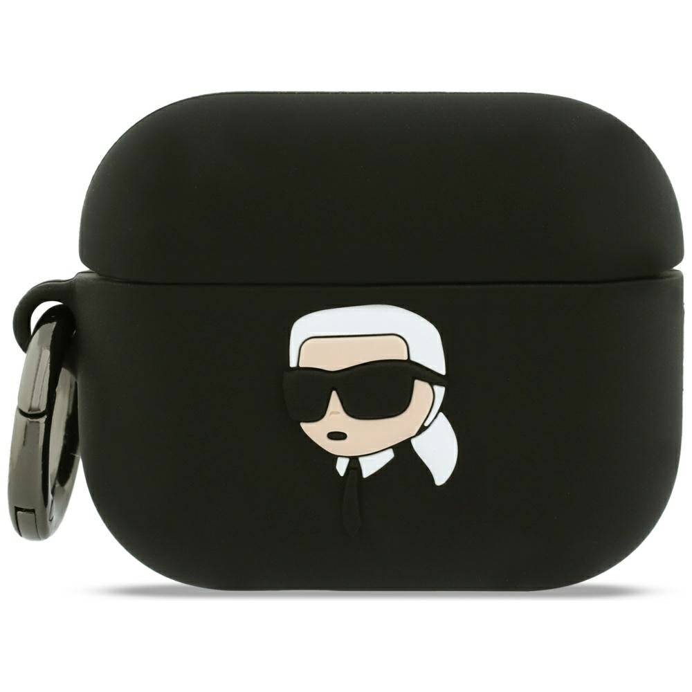 Калъф Karl Lagerfeld 3D Karl's Head за Apple Airpods Pro 3, Черен