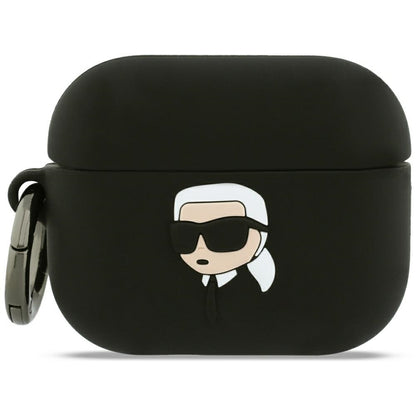 Калъф Karl Lagerfeld 3D Karl's Head за Apple Airpods Pro 3, Черен