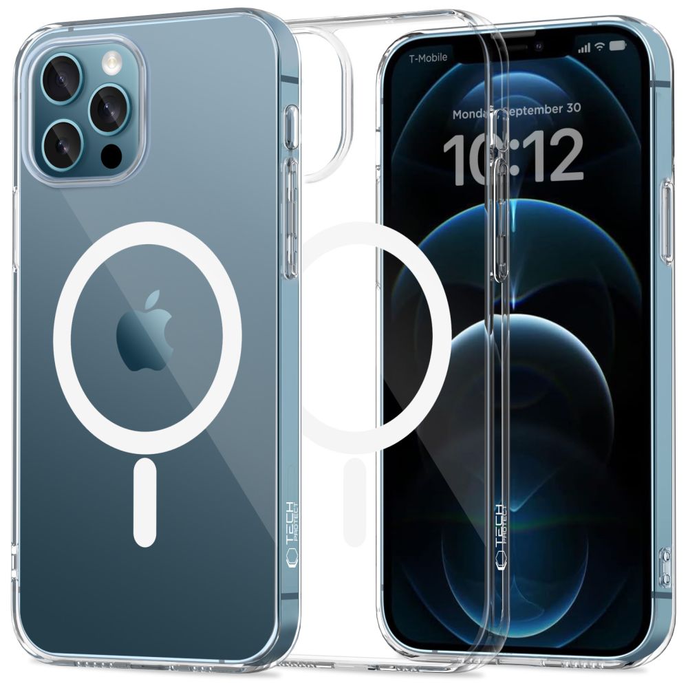 Калъф MagSafe за Apple iPhone 12 / 12 Pro, Tech-Protect, Flexair, Прозрачен