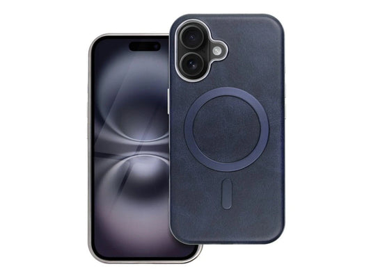 MagSafe калъф за Apple iPhone 16 Pro, OEM, Gentleman Mag, Тъмносин