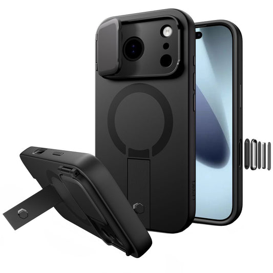Калъф MagSafe за Apple iPhone 17 Pro, Tech-Protect, Kevlar Aura, Черен