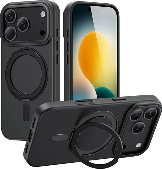 Калъф MagSafe за Apple iPhone 17 Pro, Tech-Protect, MagRing, Черен