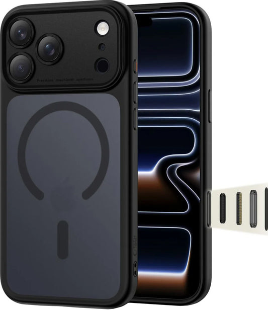 Калъф MagSafe за Apple iPhone 17 Pro Max, Tech-Protect, MagPeak, Матово черен