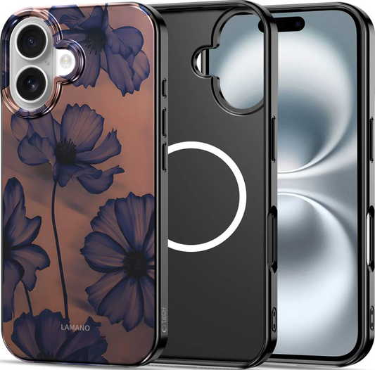 Калъф MagSafe за Apple iPhone 17, Tech-Protect, Lamano Velvet Night, Черен