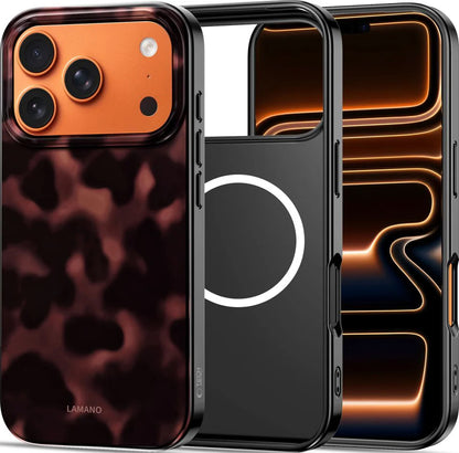 Калъф MagSafe за Apple iPhone 17 Pro, Tech-Protect, Lamano Panther, Черен