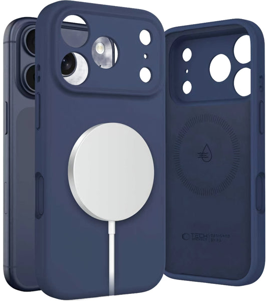 Калъф MagSafe за Apple iPhone 17 Pro, Tech-Protect, Силикон, Тъмносин