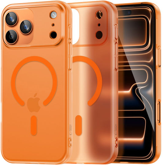 Калъф MagSafe за Apple iPhone 17 Pro, Tech-Protect, MagSlim, Матово Оранжев