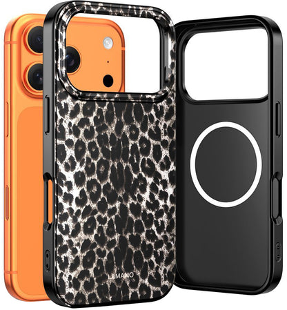 Калъф MagSafe за Apple iPhone 17 Pro Max, Tech-Protect, Lamano Leopard, Черен