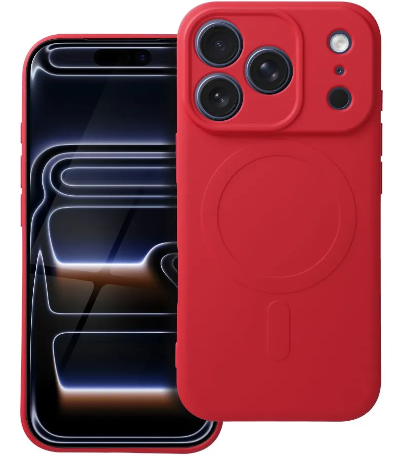 MagSafe Case for Apple iPhone 17 Pro, OEM, Silicone Mag, Red