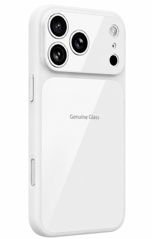 MagSafe калъф за Apple iPhone 16 Pro, OEM, Genuine Glass, бял