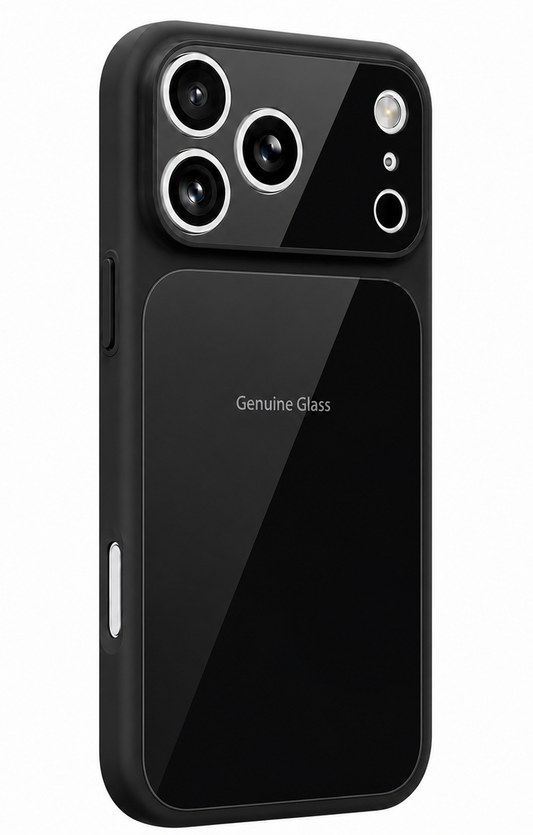 MagSafe калъф за Apple iPhone 16 Pro Max, OEM, Genuine Glass, Черен