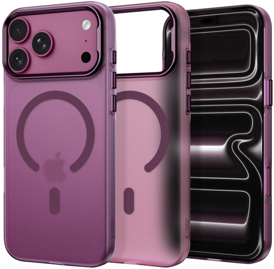Калъф MagSafe за Apple iPhone 18 Pro / 17 Pro, Tech-Protect, MagZero, Матово бордо