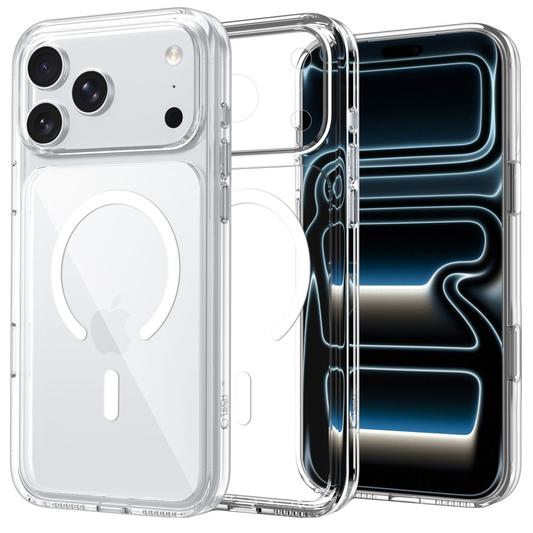 Калъф MagSafe за Apple iPhone 18 Pro / 17 Pro, Tech-Protect, Flexair Hybrid CC, Прозрачен