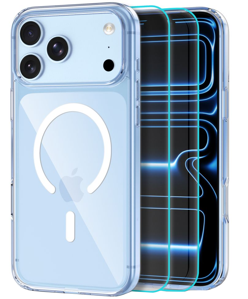 Калъф MagSafe за Apple iPhone 18 Pro / 17 Pro, Tech-Protect, Flexair Hybrid с протектор за екран, прозрачен