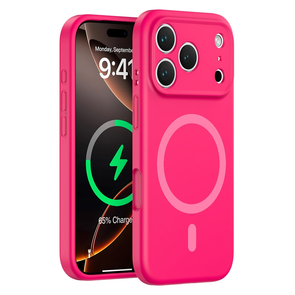 MagSafe Case for Apple iPhone 17 Pro Max, OEM, Liquid Silicone, Pink