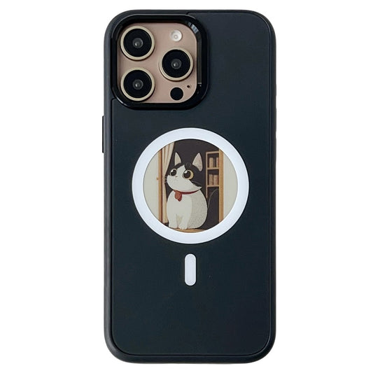 Калъф MagSafe за Apple iPhone 15 Pro Max, OEM, Round Screen Smart E-Ink, Черен
