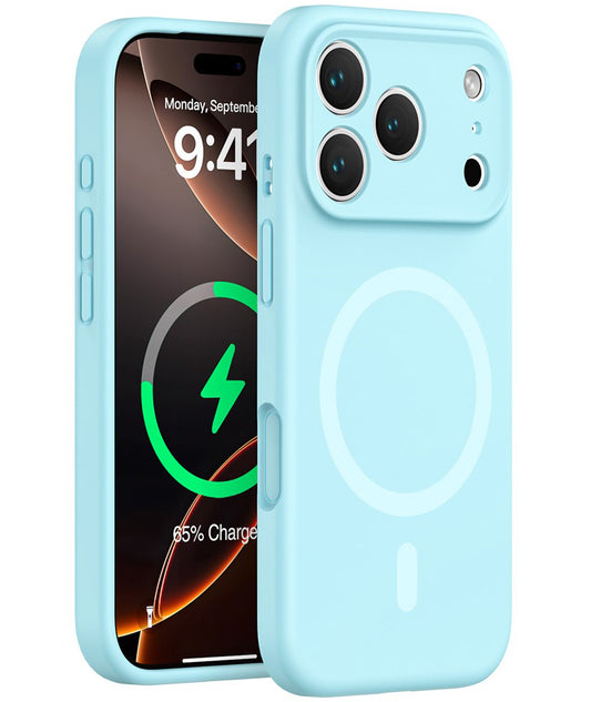 Калъф MagSafe за Apple iPhone 17 Pro, OEM, течен силикон, тюркоазен
