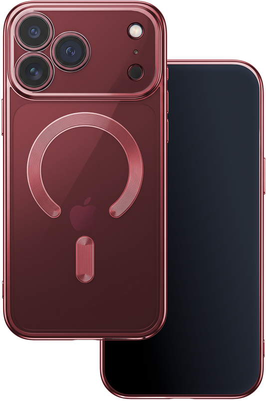 Калъф MagSafe за Apple iPhone 18 Pro / 17 Pro, OEM, Color Chrome Mag, Бордо