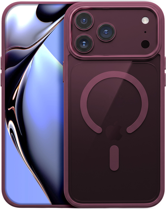 Калъф MagSafe за Apple iPhone 18 Pro / 17 Pro, OEM, Color Clear Mag, Бордо