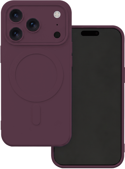 Калъф MagSafe за Apple iPhone 18 Pro / 17 Pro, OEM, Simple Color Mag, Бордо