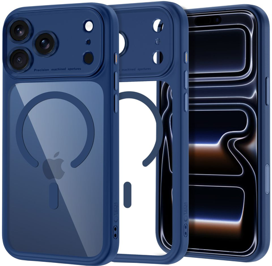 Калъф MagSafe за Apple iPhone 18 Pro Max / 17 Pro Max, Tech-Protect, MagPeak CC, Тъмносин