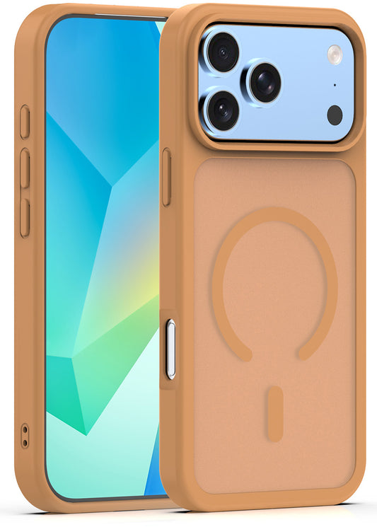 Калъф MagSafe за Apple iPhone 18 Pro Max / 17 Pro Max, OEM, Mag Matt Big Hole, Кафяв