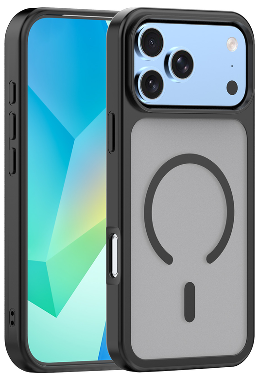 Калъф MagSafe за Apple iPhone 18 Pro / 17 Pro, OEM, Mag Matt Big Hole, Черен