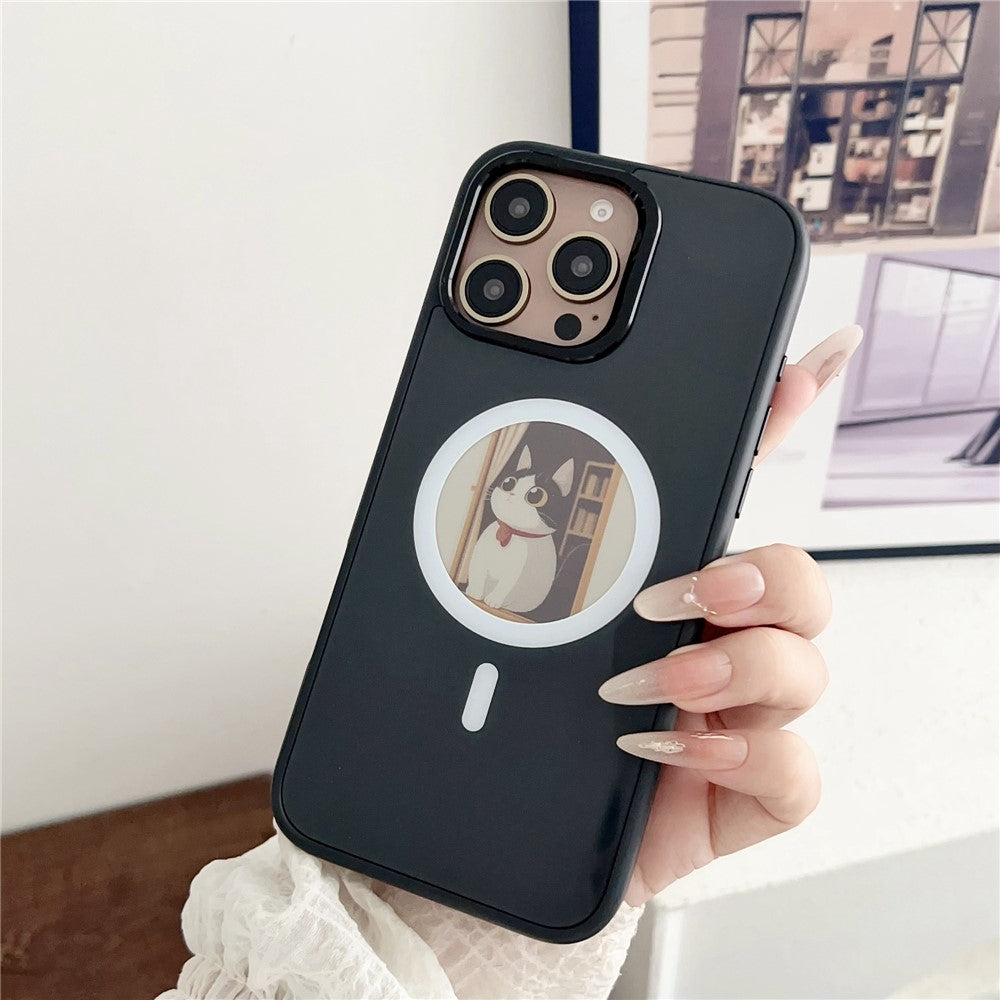 Калъф MagSafe за Apple iPhone 15 Pro, OEM, Round Screen Smart E-Ink, Черен