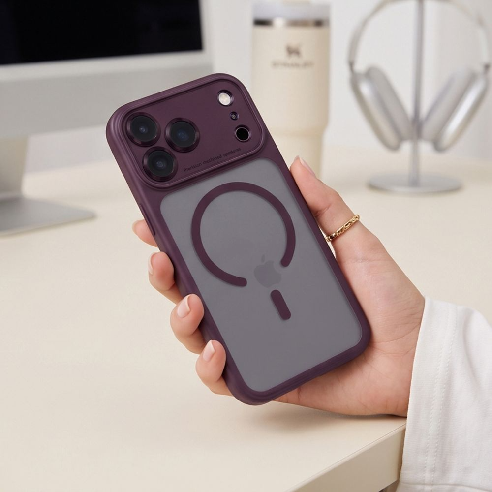 Калъф MagSafe за Apple iPhone 18 Pro Max / 17 Pro Max, Tech-Protect, MagPeak CC, Матово бордо
