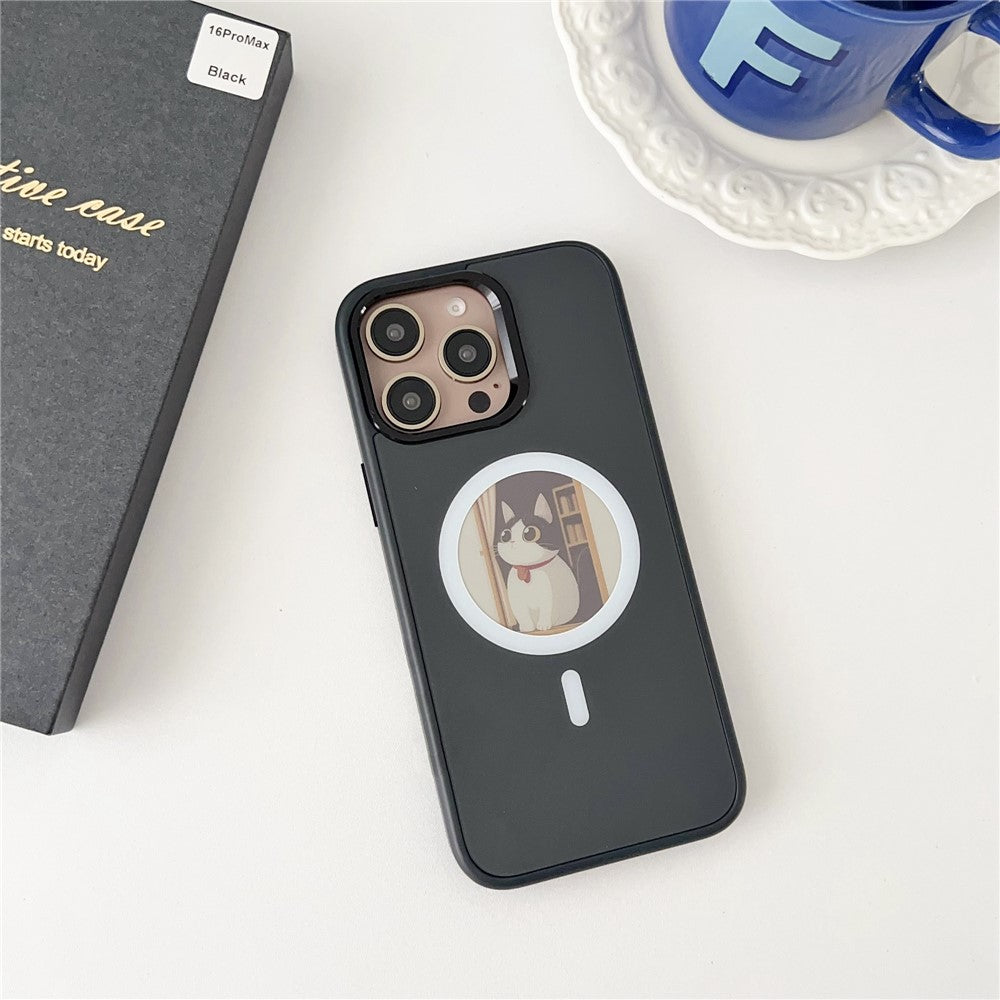 Калъф MagSafe за Apple iPhone 14 Pro Max, OEM, кръгъл екран Smart E-Ink, черен