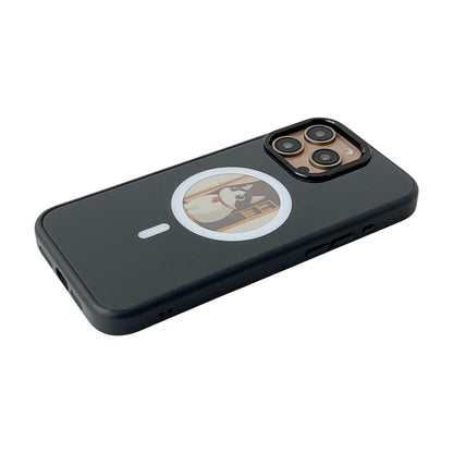 Калъф MagSafe за Apple iPhone 15 Pro Max, OEM, Round Screen Smart E-Ink, Черен