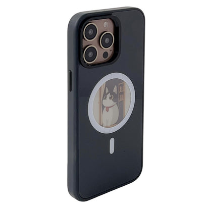 Калъф MagSafe за Apple iPhone 15 Pro Max, OEM, Round Screen Smart E-Ink, Черен