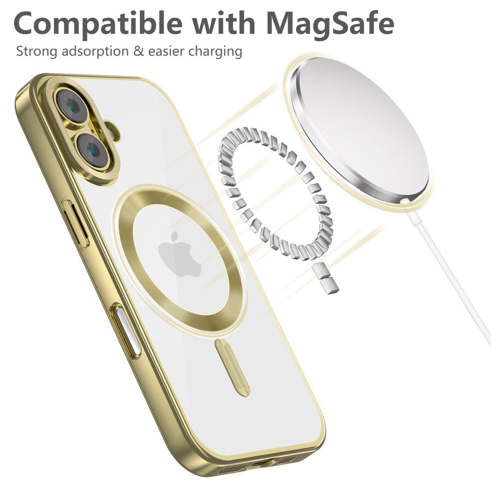 Калъф MagSafe за Apple iPhone 16, Tech-Protect, Magflex Satin, златист 