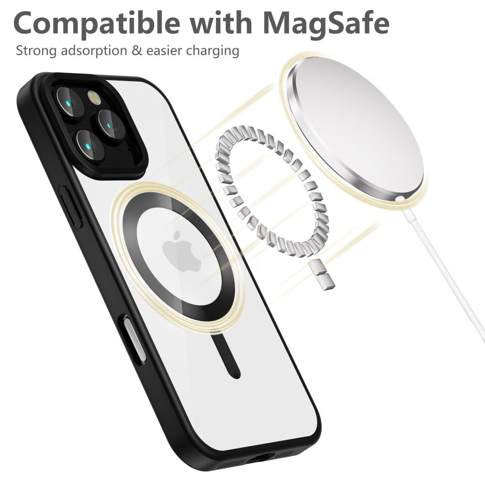 Калъф MagSafe за Apple iPhone 16 Pro, Tech-Protect, Magflex Satin, черен 