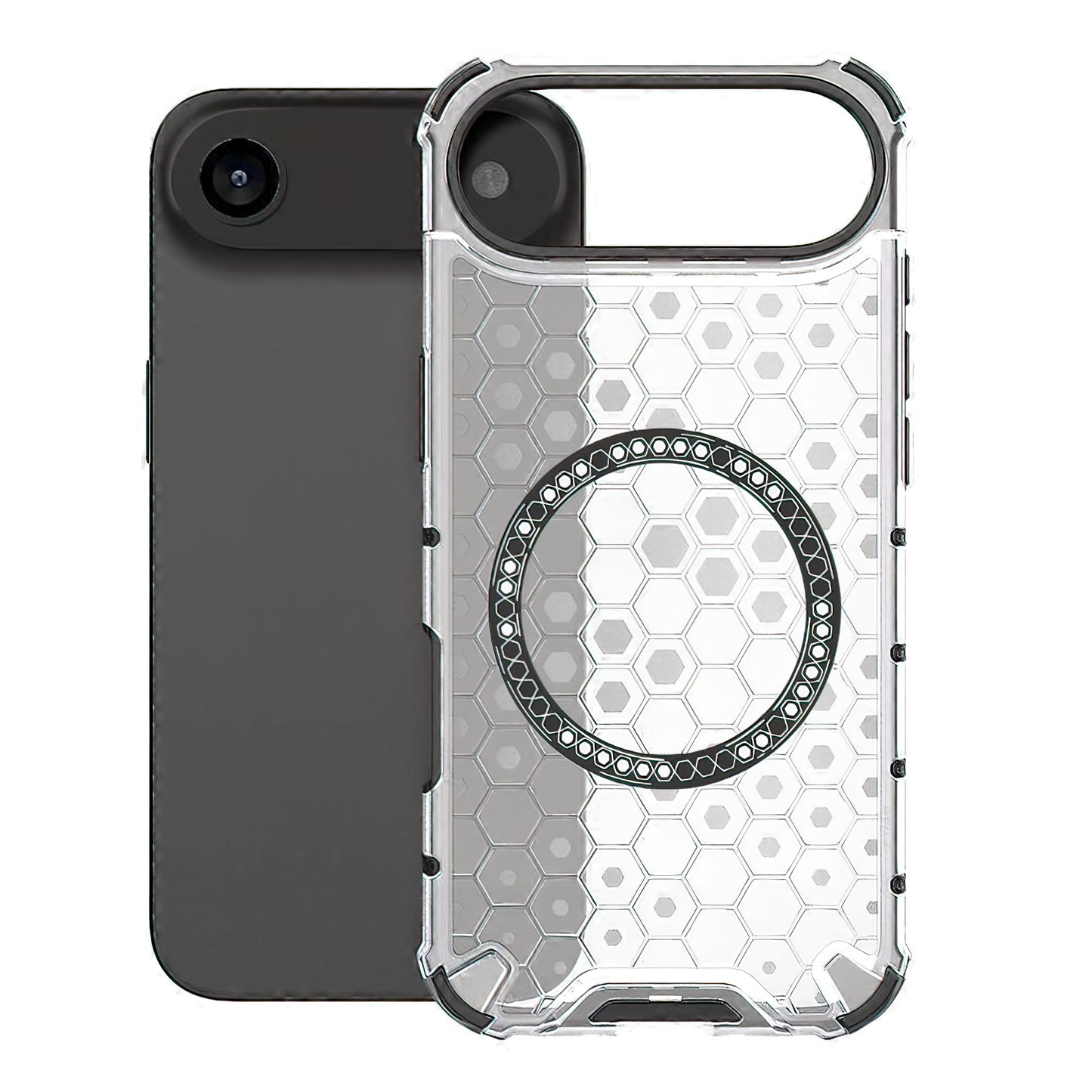 Калъф MagSafe за Apple iPhone 17 Air, Techsuit, HoneyComb Shield, Бял