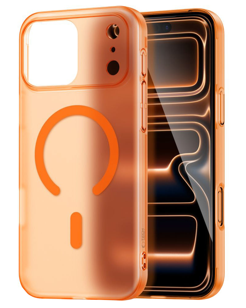 Калъф MagSafe за Apple iPhone 17 Pro Max, Tech-Protect, MagSlim, Матово Оранжев