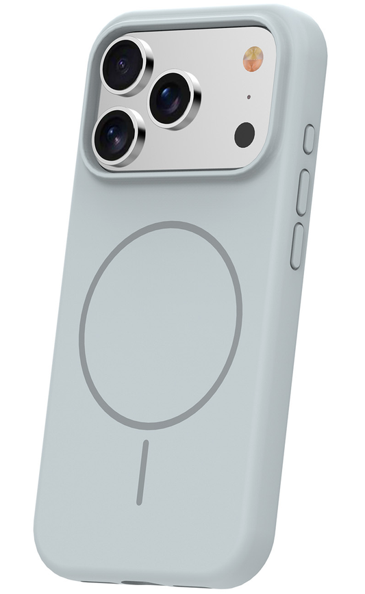 Калъф MagSafe за Apple iPhone 17 Pro, OEM, тънък силикон, сив