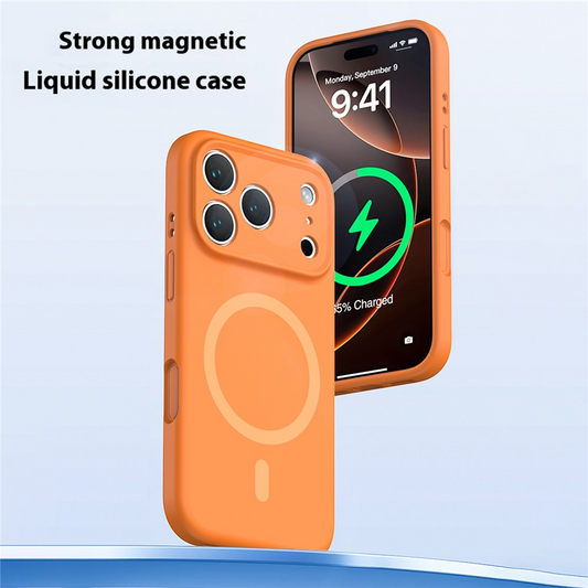 Калъф MagSafe за Apple iPhone 17 Pro Max, OEM, течен силикон, розов