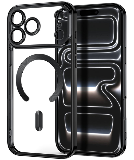 Калъф MagSafe за Apple iPhone 18 Pro Max / 17 Pro Max, Tech-Protect, Magflex, Черен сатен