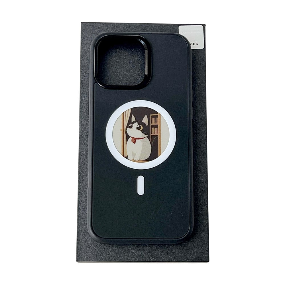 Калъф MagSafe за Apple iPhone 15 Pro Max, OEM, Round Screen Smart E-Ink, Черен