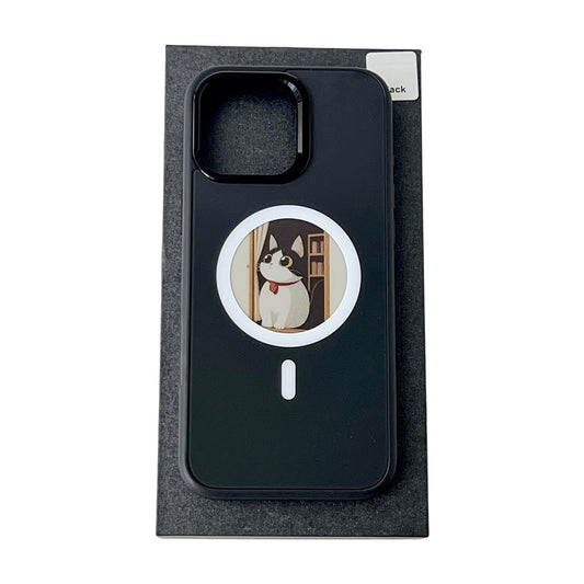 Калъф MagSafe за Apple iPhone 15 Pro Max, OEM, Round Screen Smart E-Ink, Черен