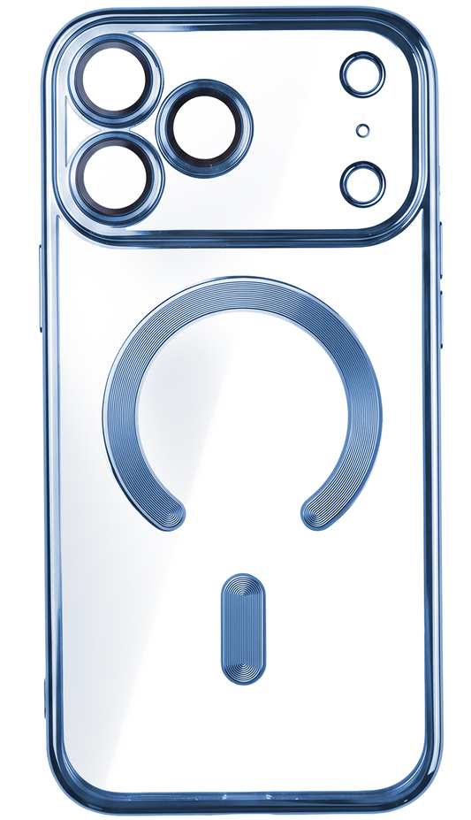 Калъф MagSafe за Apple iPhone 18 Pro / 17 Pro, OEM, Color Chrome Mag, Bleu
