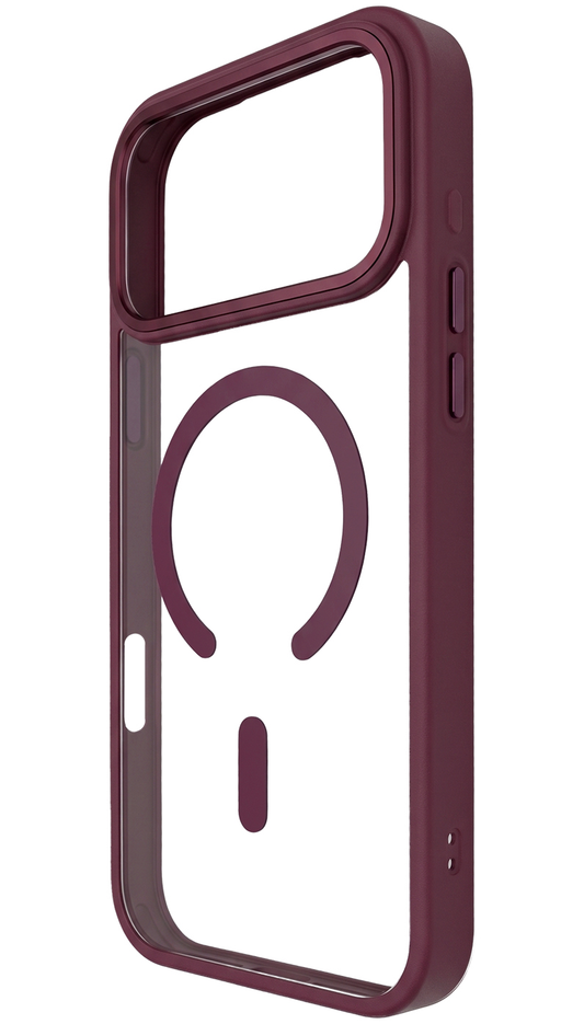Калъф MagSafe за Apple iPhone 18 Pro / 17 Pro, OEM, Color Clear Mag, Бордо