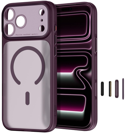 Калъф MagSafe за Apple iPhone 18 Pro / 17 Pro, Tech-Protect, MagPeak CC, Матово бордо