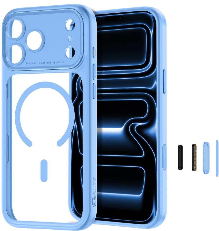 Калъф MagSafe за Apple iPhone 18 Pro Max / 17 Pro Max, Tech-Protect, MagPeak CC, Син
