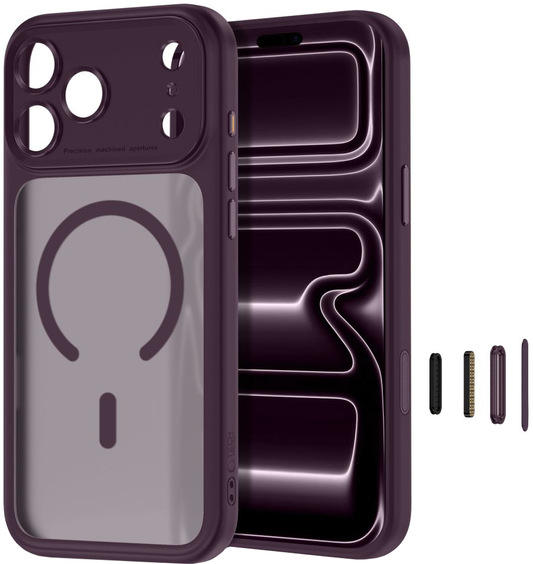 Калъф MagSafe за Apple iPhone 18 Pro / 17 Pro, Tech-Protect, MagPeak CC, Матово бордо