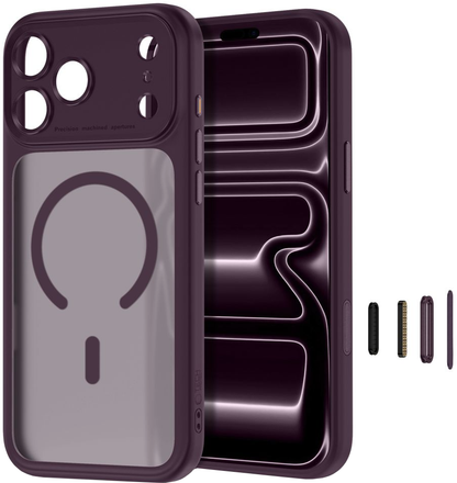 Калъф MagSafe за Apple iPhone 18 Pro Max / 17 Pro Max, Tech-Protect, MagPeak CC, Матово бордо